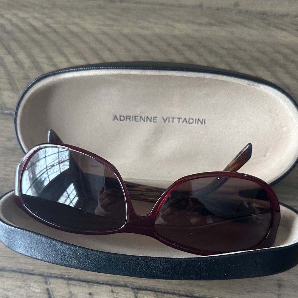 Adrienne Vittadini Dark Red Sunglasses